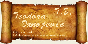 Teodora Danojević vizit kartica